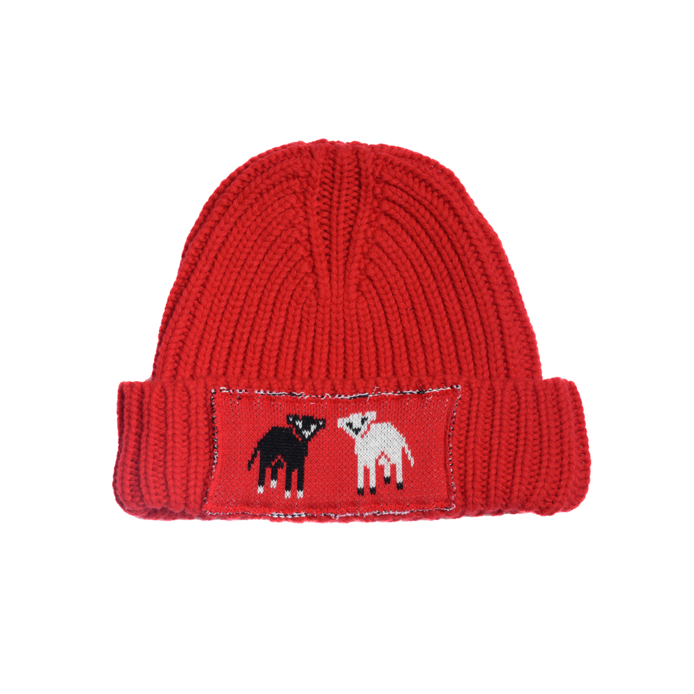 Red shop polo beanie