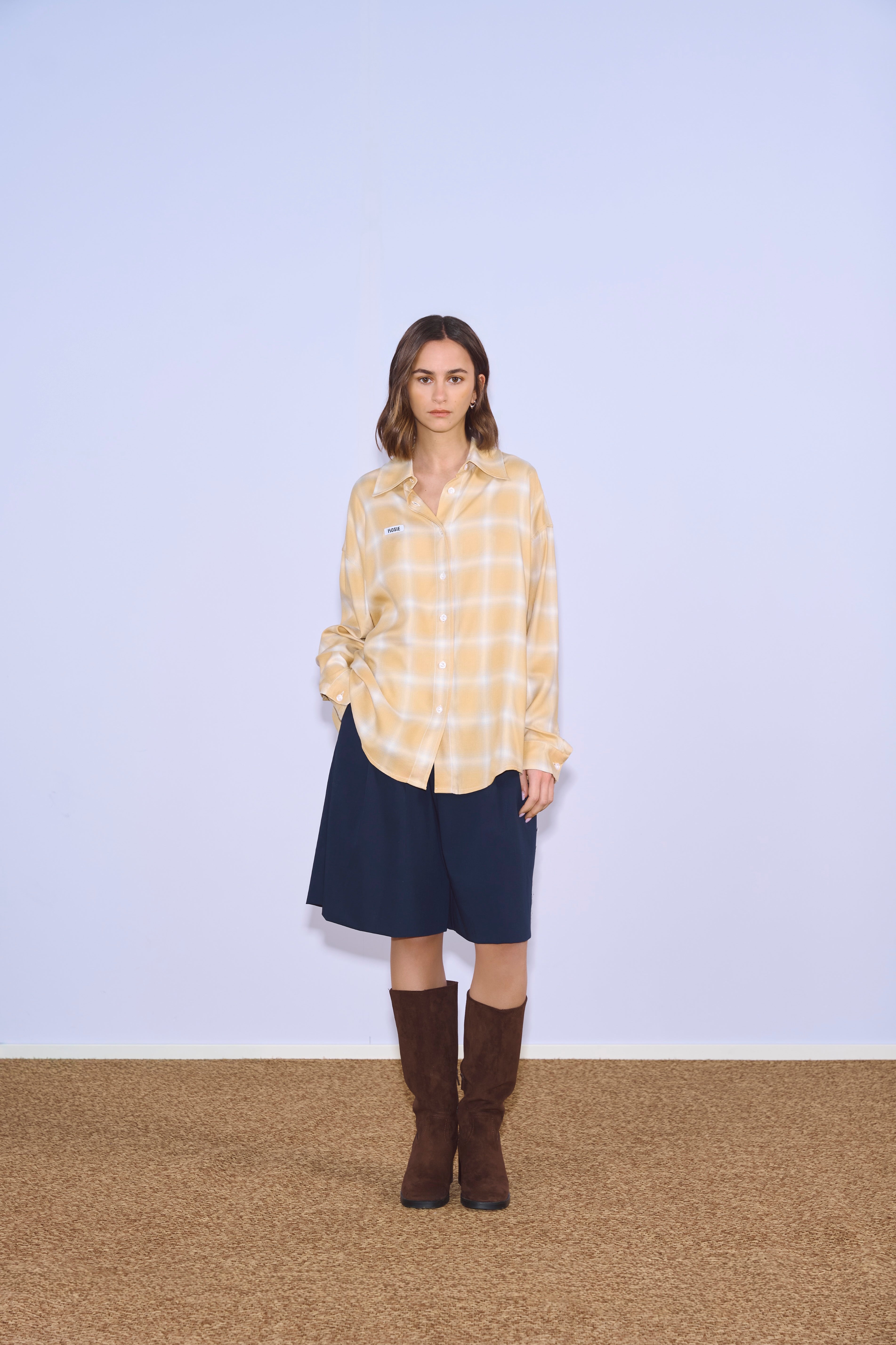 Bambi Shirt - Yellow Plaid