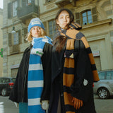 Scarf - Navy / Brown