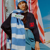 Scarf - Blue / White